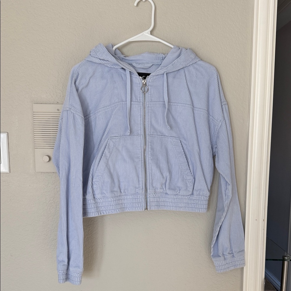 Hollister Light Blue Women's Hooded Utility Jacket
